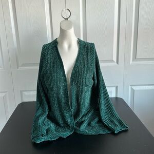 Torrid Velvet Cardigan w/ Lace-Up Back